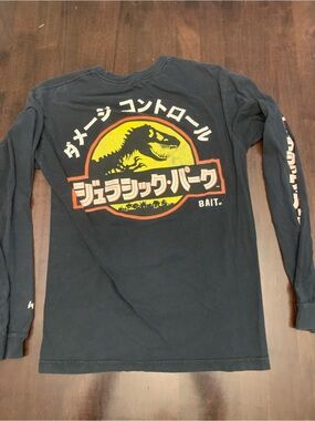 Bait Black Jurassic Park Graphic Long Sleeve Tee